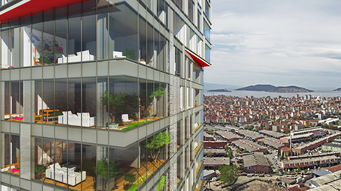 A Single Tower That Stands Out Amongst New Builds of Kartal